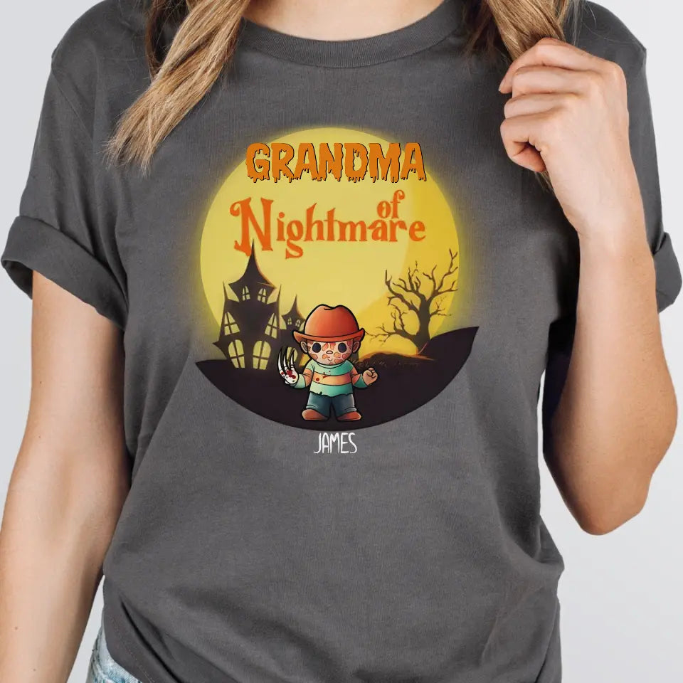 Shirts & Tops-Grandma of Nightmares - Personalized T-Shirt | Halloween Gift-JackNRoy