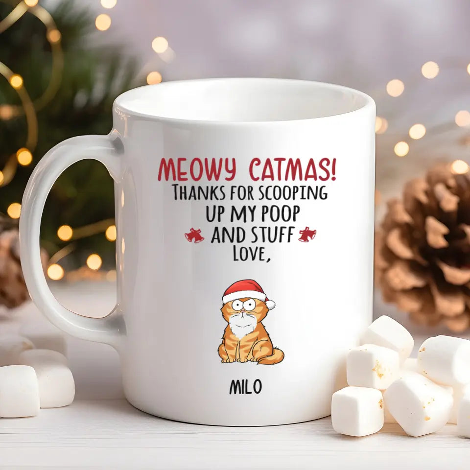 Mugs-Meowy Catmas! Personalized Pet Mug for Cat Lovers | (11oz/15oz)-JackNRoy
