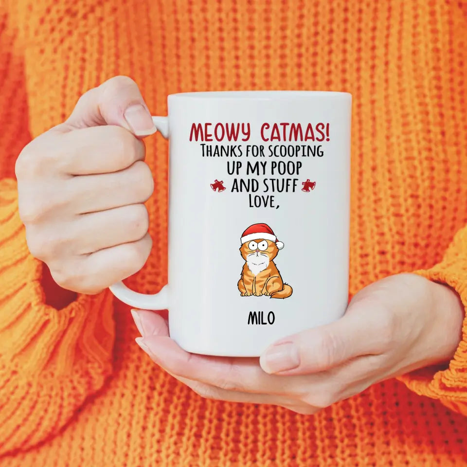 Mugs-Meowy Catmas! Personalized Pet Mug for Cat Lovers | (11oz/15oz)-JackNRoy