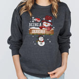 T-Shirt-I Love Being a Grandma | Personalized Unisex T-Shirt | Christmas T-Shirt-Unisex Sweatshirt-Dark Heather-JackNRoy