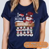 T-Shirt-I Love Being a Grandma | Personalized Unisex T-Shirt | Christmas T-Shirt-JackNRoy