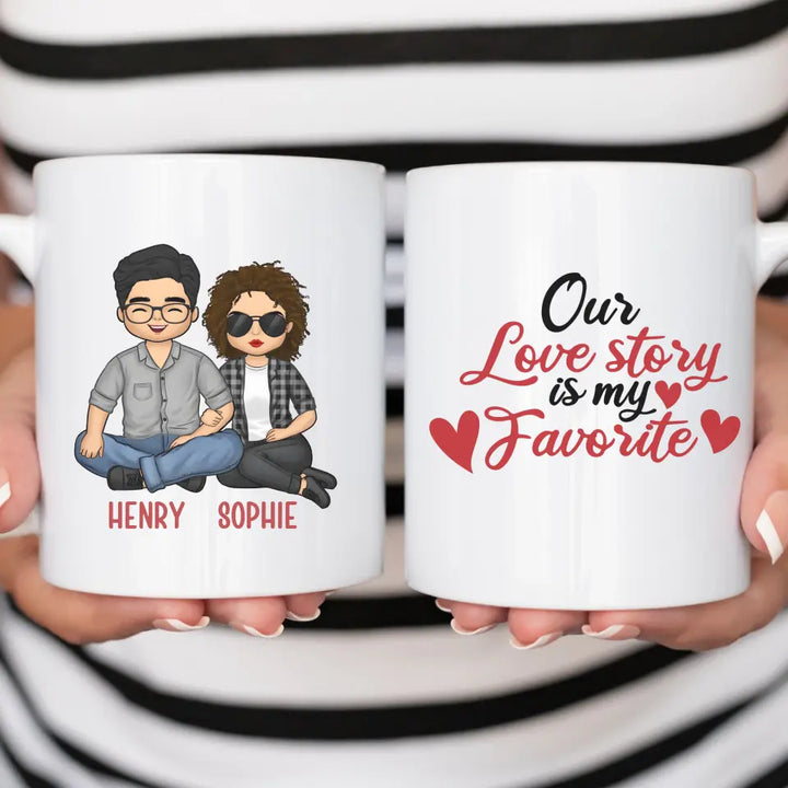 Mug-Our Love Story - Personalized Mug for Couples | Couple Gifts | Couple Mug-Mug-White-JackNRoy