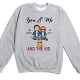 T-Shirt-You & Me & The Kids - Personalized Unisex T-Shirt for Couples | Couple Gifts-Unisex Sweatshirt-Sport Grey-JackNRoy