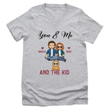 T-Shirt-You & Me & The Kids - Personalized Unisex T-Shirt for Couples | Couple Gifts-Unisex V-Neck-Athletic Heather-JackNRoy