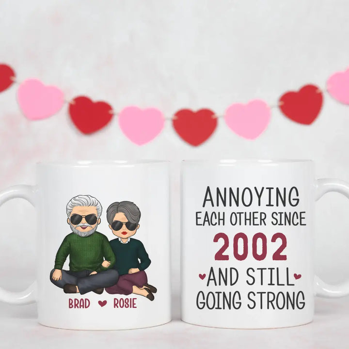 Mug-Annoying Each Other Since... - Personalized Mug for Couples | Couples Gift-Mug-White-JackNRoy