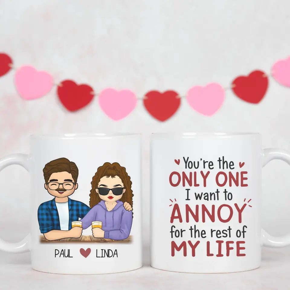Mug-The Only One I Want to Annoy - Personalized Mug for Couples | Couples Gift-Mug-White-JackNRoy