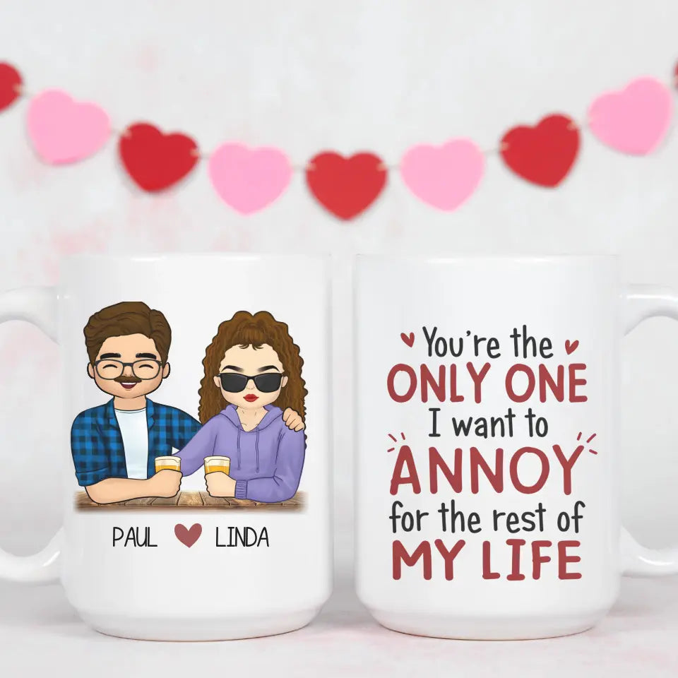 Mug-The Only One I Want to Annoy - Personalized Mug for Couples | Couples Gift-Mug-White-JackNRoy
