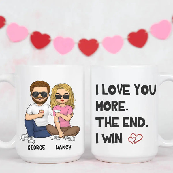 Mug-I Love You More - Personalized Mug for Couples | Couples Gift-Mug-White-JackNRoy