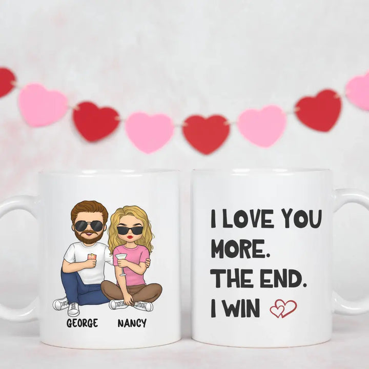 Mug-I Love You More - Personalized Mug for Couples | Couples Gift-Mug-White-JackNRoy