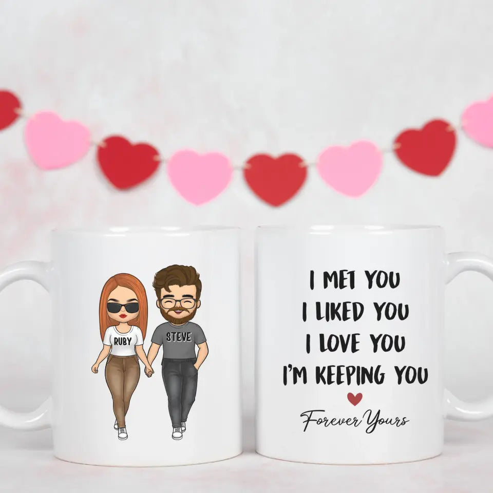 Mug-Forever Yours - Personalized Mug for Couples | Couples Gift-Mug-White-JackNRoy