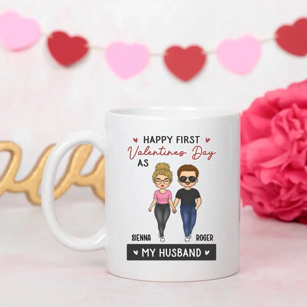 Mug-First Valentine's Day As... - Personalized Mug for Couples | Valentines Mug | Couple Gifts-JackNRoy