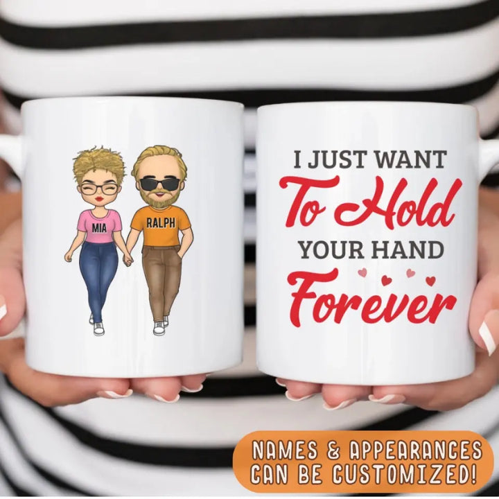 Mug-Hold Your Hand Forever - Personalized Mug for Couples | Couple Gifts-JackNRoy