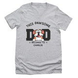 Sweatshirt-Pawsome Dad Belongs To - Personalized Unisex Sweatshirt for Dog Dads | Dog Dad Gift | Pet Lover Sweatshirt-Unisex V-Neck-Athletic Heather-JackNRoy