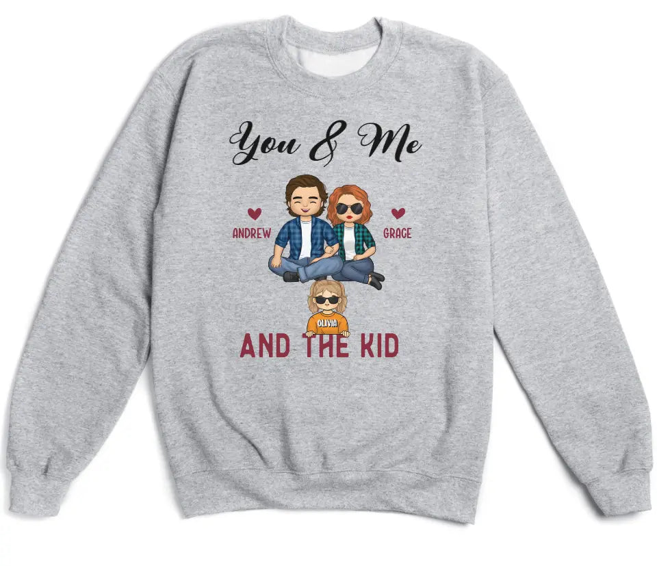 Shirts & Tops-You & Me & The Kids - Personalized Unisex Sweatshirt for Couples | Couple Gifts-Unisex Sweatshirt-Sport Grey-JackNRoy