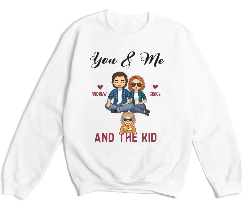 Shirts & Tops-You & Me & The Kids - Personalized Unisex Sweatshirt for Couples | Couple Gifts-Unisex Sweatshirt-White-JackNRoy