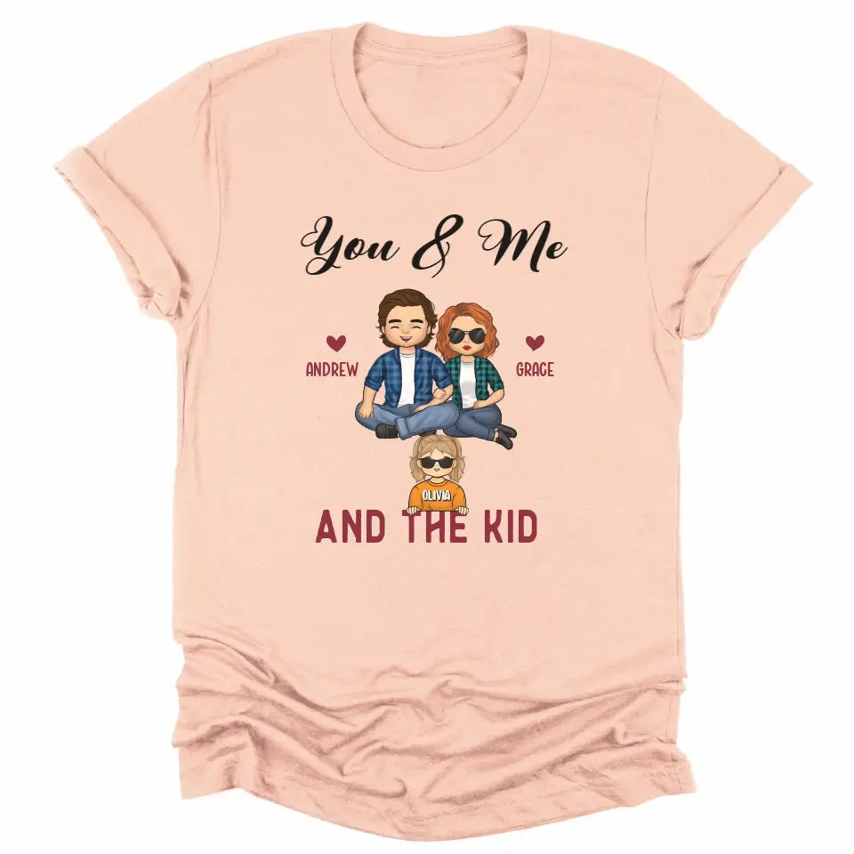 Sweatshirt-You & Me & The Kids - Personalized Unisex Sweatshirt for Couples | Couple Gifts-Unisex T-Shirt-Heather Peach-JackNRoy