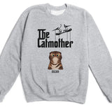T-Shirt-The Catmother - Personalized Unisex T-Shirt for Cat Moms | Cat Lover Shirt | Cat Mom Gift-Unisex Sweatshirt-Sport Grey-JackNRoy