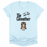T-Shirt-The Catmother - Personalized Unisex T-Shirt for Cat Moms | Cat Lover Shirt | Cat Mom Gift-Unisex T-Shirt-Heather Ice Blue-JackNRoy