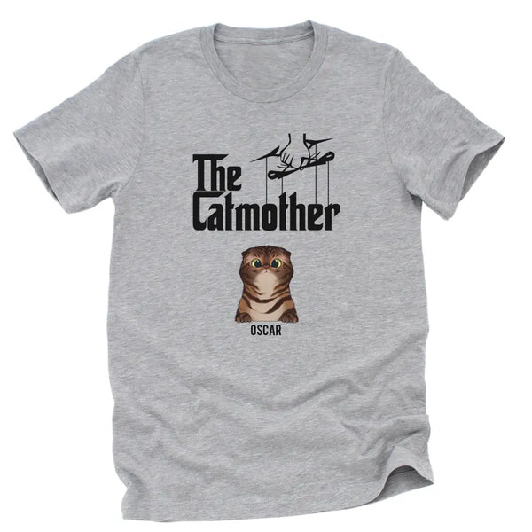 T-Shirt-The Catmother - Personalized Unisex T-Shirt for Cat Moms | Cat Lover Shirt | Cat Mom Gift-Unisex T-Shirt-Athletic Heather-JackNRoy