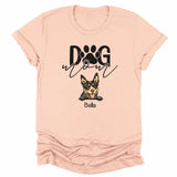 T-Shirt-Dog Mom - Personalized Unisex T-Shirt for Dog Moms | Dog Lover Shirt | Dog Mom Gift-Unisex T-Shirt-Heather Peach-JackNRoy