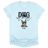 T-Shirt-Dog Mom - Personalized Unisex T-Shirt for Dog Moms | Dog Lover Shirt | Dog Mom Gift-Unisex T-Shirt-Heather Ice Blue-JackNRoy