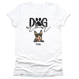 T-Shirt-Dog Mom - Personalized Unisex T-Shirt for Dog Moms | Dog Lover Shirt | Dog Mom Gift-Unisex T-Shirt-White-JackNRoy