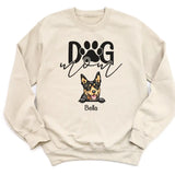 T-Shirt-Dog Mom - Personalized Unisex T-Shirt for Dog Moms | Dog Lover Shirt | Dog Mom Gift-Unisex Sweatshirt-Sand-JackNRoy