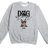 T-Shirt-Dog Mom - Personalized Unisex T-Shirt for Dog Moms | Dog Lover Shirt | Dog Mom Gift-Unisex Sweatshirt-Sport Grey-JackNRoy