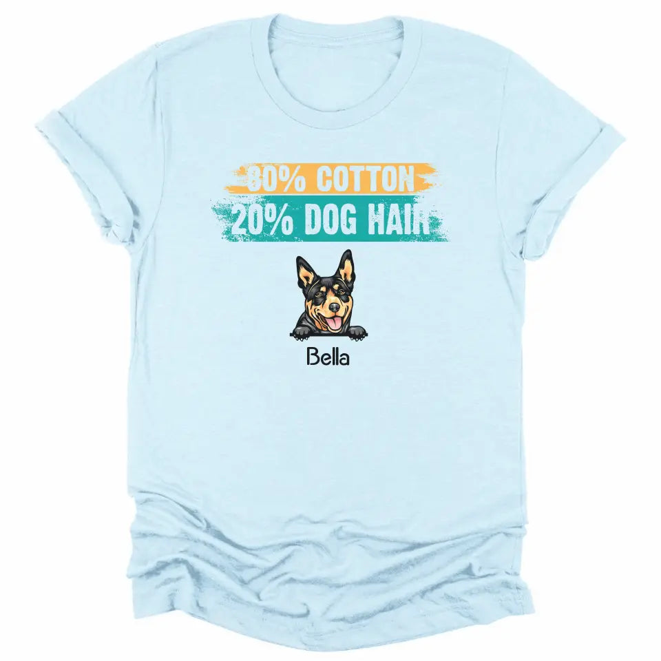 T-Shirt-80% Cotton / 20% Dog Hair - Personalized Unisex T-Shirt for Dog Lovers | Dog Mom Gift | Dog Dad Gift-Unisex T-Shirt-Heather Ice Blue-JackNRoy