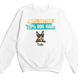 T-Shirt-80% Cotton / 20% Dog Hair - Personalized Unisex T-Shirt for Dog Lovers | Dog Mom Gift | Dog Dad Gift-Unisex Sweatshirt-White-JackNRoy