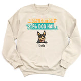 T-Shirt-80% Cotton / 20% Dog Hair - Personalized Unisex T-Shirt for Dog Lovers | Dog Mom Gift | Dog Dad Gift-Unisex Sweatshirt-Sand-JackNRoy