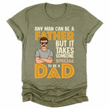 T-Shirt-It Takes Someone Special To Be A Dad - Personalized T-Shirt for Dads | Dad Shirt | Gift for Dad-Unisex T-Shirt-Heather Olive-JackNRoy