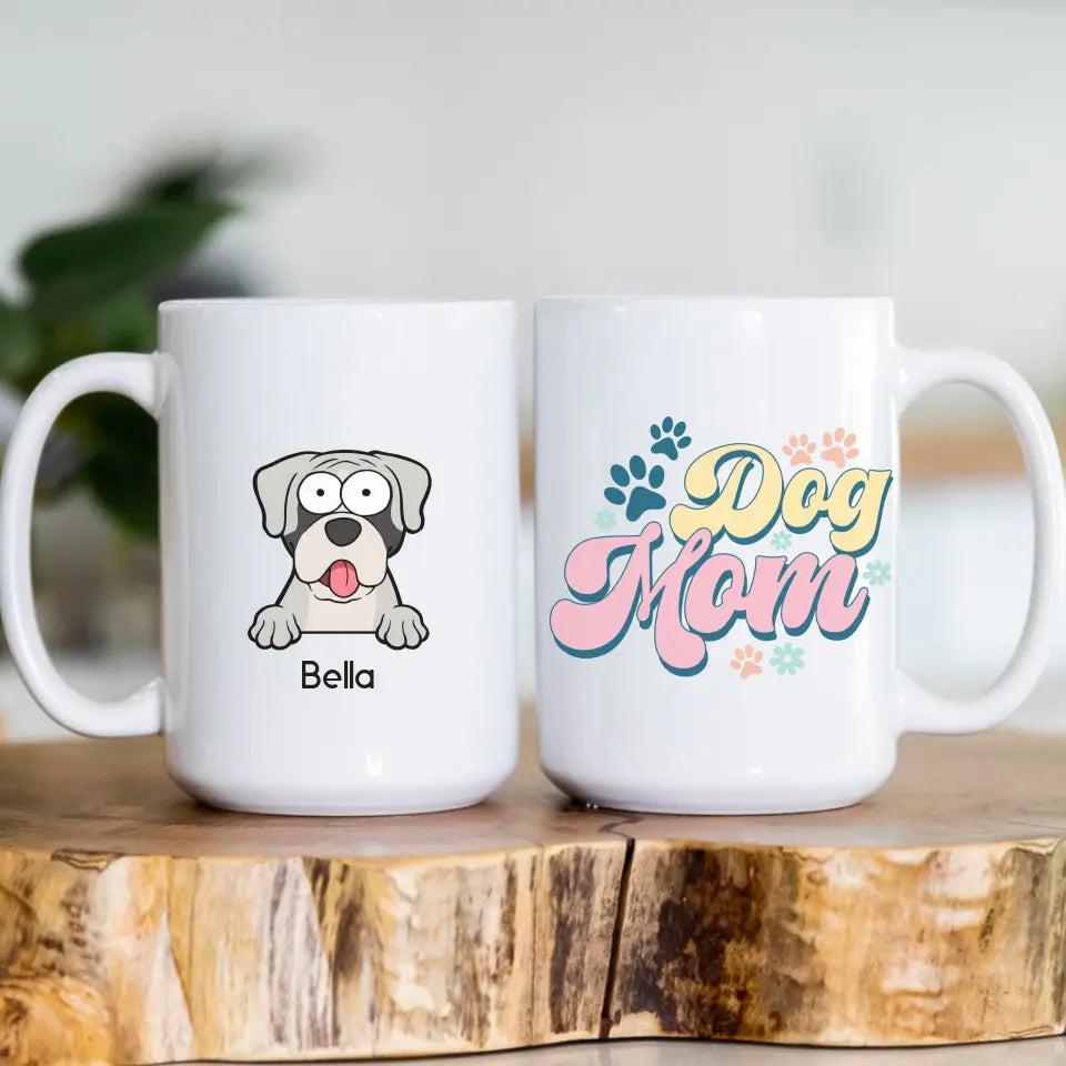 Mugs-Dog Mom - Personalized Mug For Pet Lovers | Dog Mom Gift | Custom Dog Mug-White Mug-White-JackNRoy