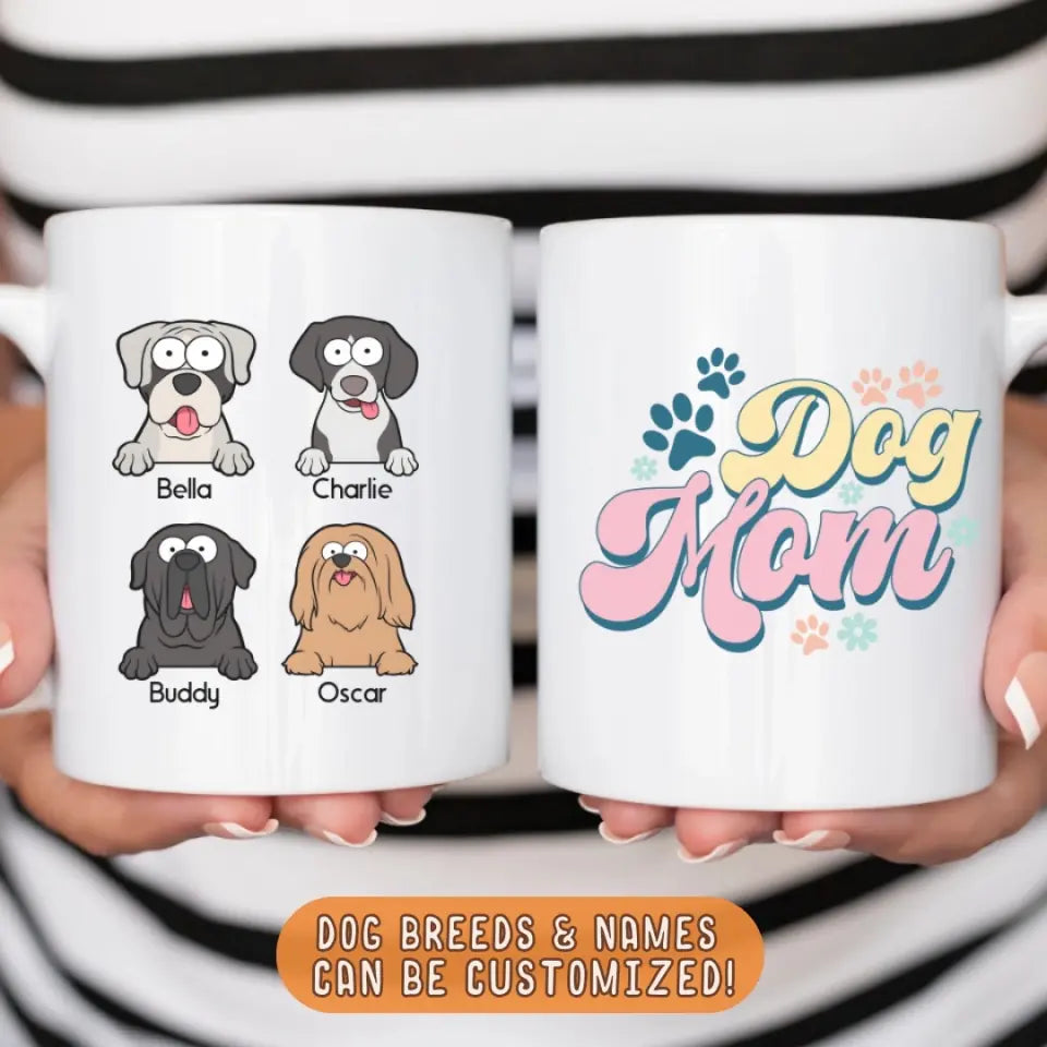 Mugs-Dog Mom - Personalized Mug For Pet Lovers | Dog Mom Gift | Custom Dog Mug-JackNRoy