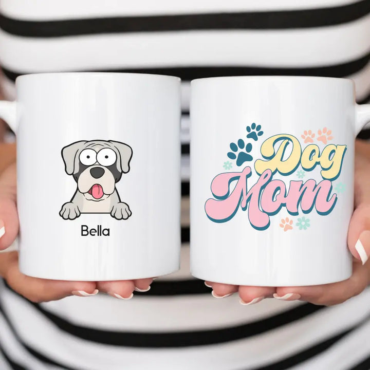 Mugs-Dog Mom - Personalized Mug For Pet Lovers | Dog Mom Gift | Custom Dog Mug-White Mug-White-JackNRoy