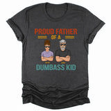 T-Shirt-Proud Father - Personalized Unisex T-Shirt | Dad Shirt | Father's Day Gift-Unisex T-Shirt-Dark Grey Heather-JackNRoy