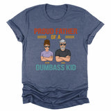 T-Shirt-Proud Father - Personalized Unisex T-Shirt | Dad Shirt | Father's Day Gift-Unisex T-Shirt-Heather Navy-JackNRoy