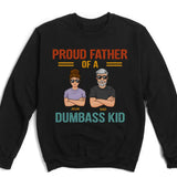 T-Shirt-Proud Father - Personalized Unisex T-Shirt | Dad Shirt | Father's Day Gift-Unisex Sweatshirt-Black-JackNRoy