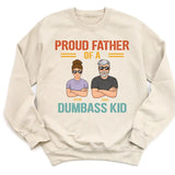 T-Shirt-Proud Father - Personalized Unisex T-Shirt | Dad Shirt | Father's Day Gift-Unisex Sweatshirt-Sand-JackNRoy