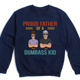 T-Shirt-Proud Father - Personalized Unisex T-Shirt | Dad Shirt | Father's Day Gift-Unisex Sweatshirt-Navy-JackNRoy