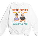 T-Shirt-Proud Father - Personalized Unisex T-Shirt | Dad Shirt | Father's Day Gift-Unisex Sweatshirt-White-JackNRoy