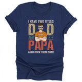 T-Shirt-Dad & Papa - Personalized Unisex T-Shirt | Dad T-Shirt | Gift for Grandpa | Father's Day Shirt-Unisex T-Shirt-Navy-JackNRoy