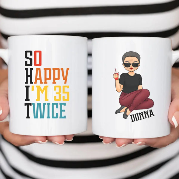 70th birthday coffee mug S.H.I.T. 70 Mug - Personalized 70th Birthday Mug