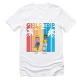 T-Shirt-Girls Trip - Personalized Unisex T-Shirt | Gift For Besties | Traveling Shirt-Unisex V-Neck-S-JackNRoy