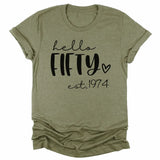 T-Shirt-Hello Fifty (EST) - Personalized Unisex T-Shirt-Unisex T-Shirt-S-JackNRoy