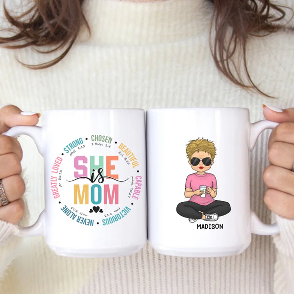 Mug-She Is - Personalized Mug (11oz/15oz) | Gift for Her-White Mug-White-JackNRoy