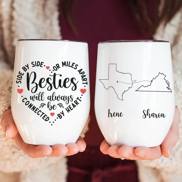 Side by Side - Besties Wine Tumbler
