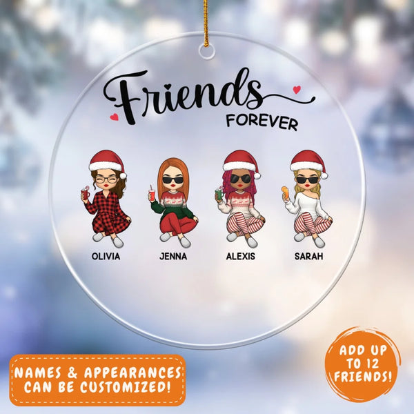 Acrylic Ornament-Friends Forever - Personalized Acrylic Ornament | Gift for Friends-JackNRoy