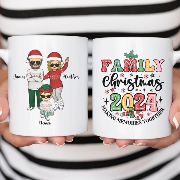 Mug-Family Christmas 2024 - Personalized Mug (11oz/15oz) | Christmas Gift | Family Mug-White Mug-White-JackNRoy