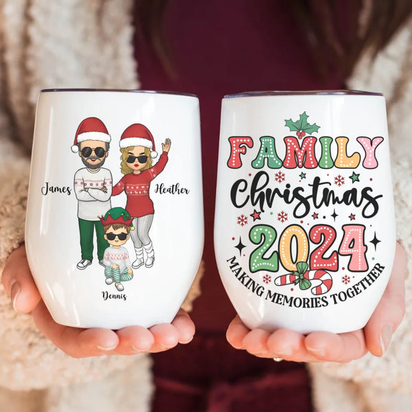 Mug-Family Christmas 2024 - Personalized Mug (11oz/15oz) | Christmas Gift | Family Mug-Wine Tumbler-White-JackNRoy